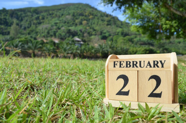 February 22, Country background for your business, empty cover background.