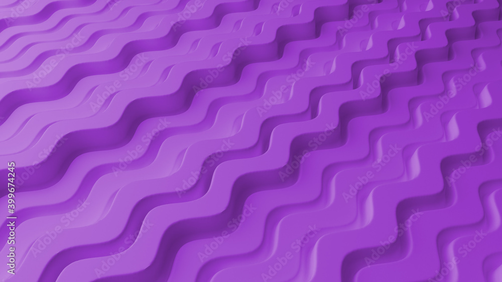 Poster abstract background with purple wavy lines. abstract cut paper stripes. sci-fi futuristic. modern ba