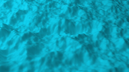 Abstract background with blue green noise field. Abstract landscape mountain surface. Detailed displaced surface. Modern background template for documents, reports and presentations. 3d rendering