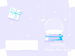 Social media design concept. Christmas New Year greetings with text space. used for web, posters, flyers. flat vector.