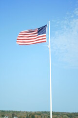 american flag waving in the wind
