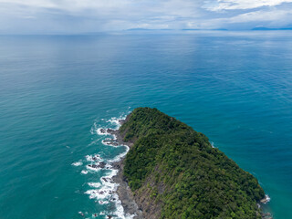 Beautiful aerial view of the amazing Hermosa Beach in  of Costa Rica
