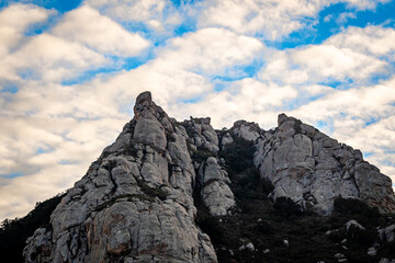 Mountain Under the Sky with Clouds