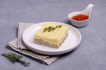 Potato casserole with minced meat