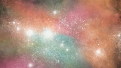 space abstract coloured background with constellations and nebulae