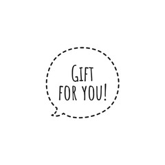 ''Gift for you'' Lettering