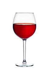 Wine glass, glass, on a white background