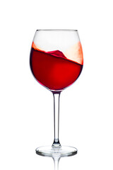 Wine glass, glass, on a white background