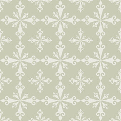 Background pattern with shades of olive in retro style. Seamless wallpaper texture. Vector background image