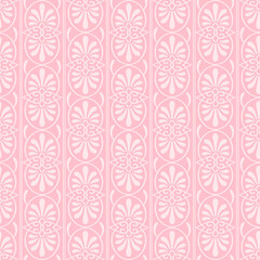 Floral wallpaper background, seamless pattern. Colors: pink tones. Pattern for a seamless texture. Perfect for fabrics, covers, posters, home decor or wallpaper. Vector background image