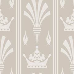 Royal background wallpaper, seamless ornament. Pattern for a seamless texture. Perfect for fabrics, covers, posters, home decor or wallpaper. Vector background image