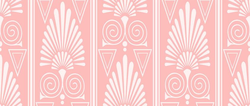 Asian wallpaper background, floral pattern. Colors: pale pink. Pattern for a seamless texture. Perfect for fabrics, covers, posters, home decor or wallpaper. Vector background image