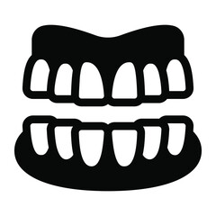 
Trendy design of teeth jaw icon
