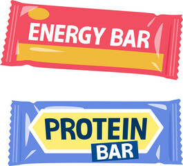 袋入りのエナジーバー、プロテインバー