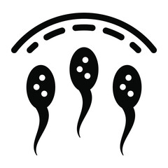 
Sperms icon, male reproductive cell 
