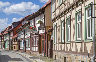 Fototapeta na wymiar Werningerodethe colorful city in the Harz