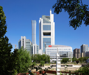 Obraz premium Beijing TV Station and China Zun Building