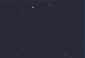 Light Blue, Red vector backdrop with lines, circles, rhombus.