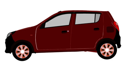 Fototapeta na wymiar Suzuki Alto Hatchback 2019 Vector Image