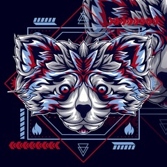 racoon vector illustration