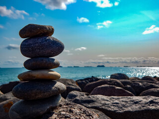 stones on the beach