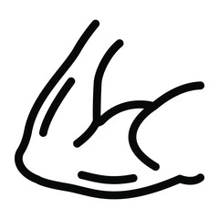 
A strong arm muscle, biceps icon in solid design vector 

Glyph design of elbow icon, editable vector 

