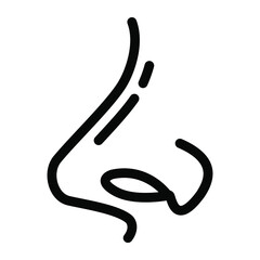 
Icon of human nose in glyph style 
