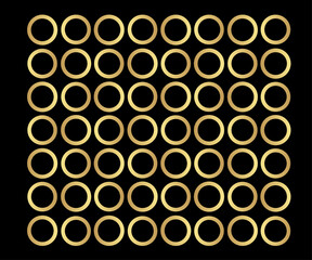 Gold Circle pattern, colorful holiday background - polka dots vector abstract background
