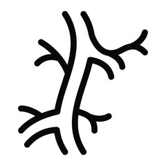 
An icon design of blood veins, editable vector 
