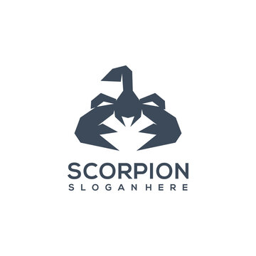 Logo Illustration Scorpion Sillhouette Vector Design