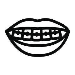 
Dental braces to align and straighten teeth 
