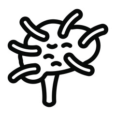 
Filled design of lymph nodes, lymphoma icon 
