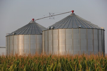 grain silos in the field © John