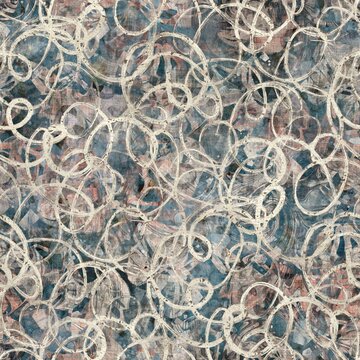 Seamless surface pattern for interiors or surface. High quality illustration. Digital rendering of an elegant ornate grungy design. Highly detailed and textured original graphic for print.