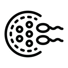 
Human sexual process, procreation icon in solid design vector 
