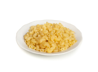 Fresh Raw Pasta on White Background