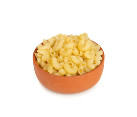 Fresh Raw Pasta on White Background