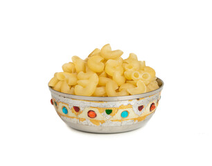 Fresh Raw Pasta on White Background