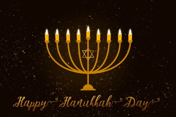 Happy Hanukkah Day illustration design