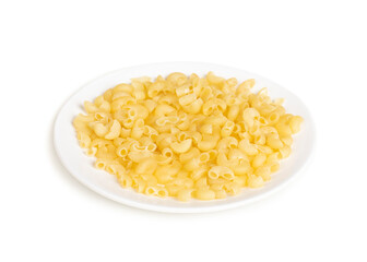 Fresh Raw Pasta on White Background