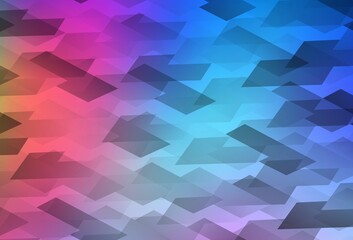 Light Multicolor vector backdrop with rhombus.