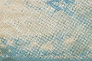 Poster Im Rahmen Retro-Himmelsmuster auf altem Papier © vlntn