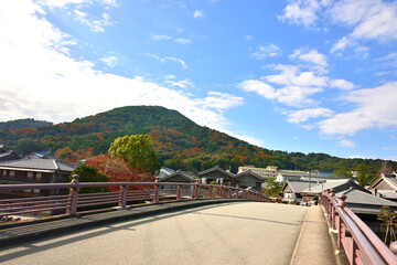 三重県伊勢市　おかげ横丁への入口（新橋）