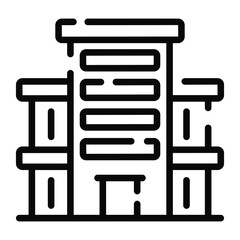 commercial line icon,  real estate  web and mobile icon