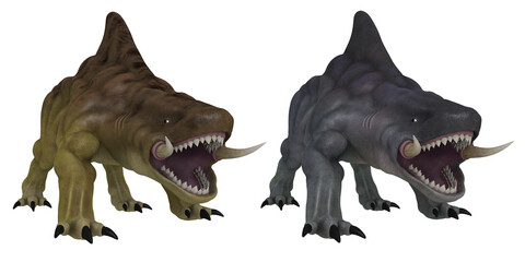 3d render of behemoth a mythological beast
