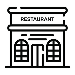 restaurant line icon,  real estate  web and mobile icon