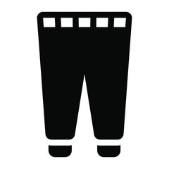 
Men apparel, solid icon of trouser 
