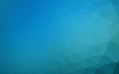 Dark BLUE vector blurry triangle pattern.