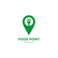 Food Point, Food and Restaurant Vector Logo Template