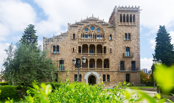 Asilo del Santo Cristo, monumental architectural monument in Igualada, province Barcelona, Spain